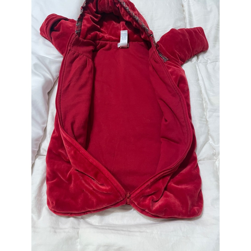 VTH Ralph Lauren Baby 1st Christmas Plaid Bunting Bag Hood Sleeper 0-6M Holiday - Picture 12 of 12